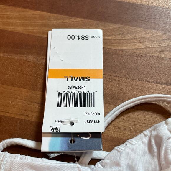 Isabella Rose Meadow U-wire Cutout Lettuce Ruffle bikini top white Small $84 - Picture 8 of 8